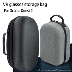 VR Headset Förvaringsväska Vattentät EVA för Oculus Quest 2 grå