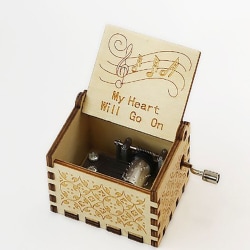 Wooden Hand Music Box Åtte Tone Box dekorasjon tremalt