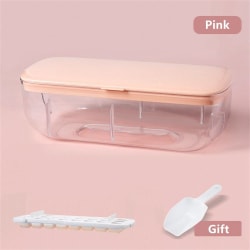 24 Grids Ice Cube Container Box Press Typ Ice Cube Maker ROSA pink