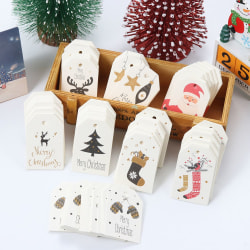 50ST DIY Kraft Tags Merry Christmas Etiketter Presentpapper