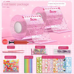 2 STK Nano Tape Bubbles Kit Lekesett ROSA pink