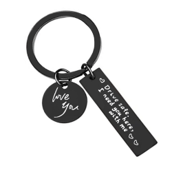 Drive Safe Keychain Jag älskar dig nyckelring SVART black
