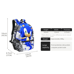 2023 Uusi Sonic reppu koululaukku 5