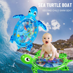 Uppblåsbar vattenmatta för sköldpadda Bebisklappad baby blå