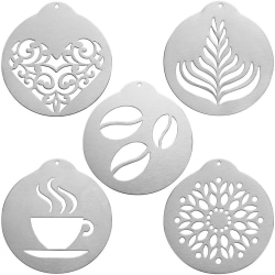 Kaffe udsmykning stencils Latte kunst skabeloner kage dekoration