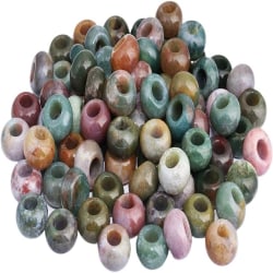 20 stk indisk agat perler 6mm stort hul Løs europæisk perle