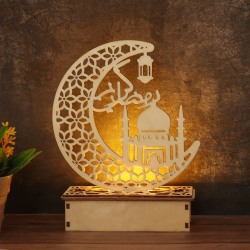 Eid Mubarak träprydnad Ramadan dekorationer