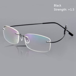 Læsebriller Brillehukommelse Titanium BLACK STRENGTH-150 black Strength-150