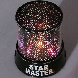 Romantisk LED Cosmos Star Master Sky Starry Night projektorsäng Black