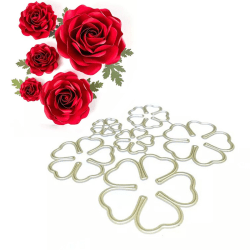 3D Rose flower ting Dies Stencils Scrapbooking Embossing DIY Cr as the picture 6pcs