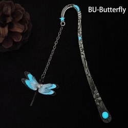 Glow In The Dark Butterfly Bookmark Tibetansk Silver Book Marker Silver dragonfly