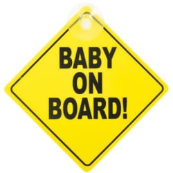 sign Baby on Board! Engelska 12,5 gul