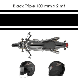 Racing självhäftande tejp för motorcyklar, trippel, svart, 100 mm x 2 mt