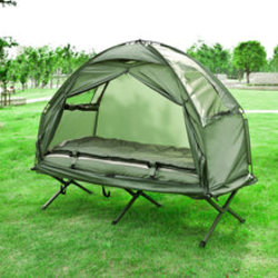 SoBuy, telt med sovepose til campingstol,sammenklappeligOGS32-GR