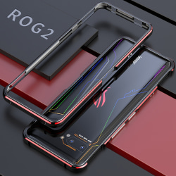 Metallram hårt case för ASUS ROG2 ZS660KL Black Red