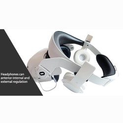 Huvudband Pannband Bälte och hörlurar Headset för Oculus Quest 2 vit