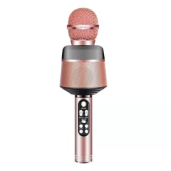Karaoke trådlös Bluetooth-mikrofon, roséguld rosa