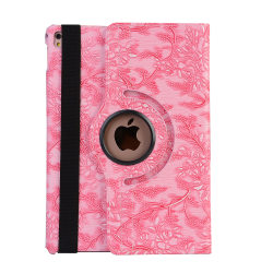Läderfodral blommor rosa, iPad Air 3 rosa