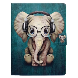 Läderfodral med ställ till iPad 2/3/4, elefant