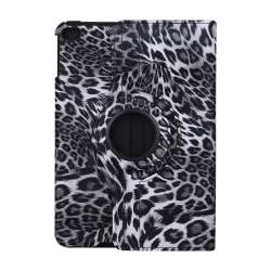Leopard Läderfodral med roterbart ställ, iPad Mini 4/5, grå grå