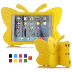 Fjärilsformat barnfodral till iPad Air/Air 2/Pro 9.7/9.7, gul gul
