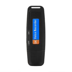 U-Disk SK001 USB 2.0 ljudinspelare/diktafon, WAV, svart