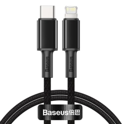Baseus CATLGD-01 Lightning till USB-C kabel, PD, 18W, 3A, 1m svart