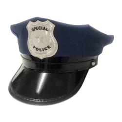 Cop Kostym Accessoarer Huvudbonader Kapten Rollspel Rekvisita Uniform blue