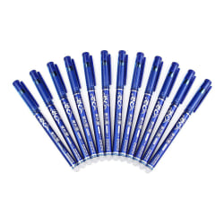12 st 0,5 mm raderbara gelpennor med slät handskrift blue