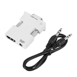 HDMI-kompatibel till VGA Adapter Converter Universal Tablet White in Bag