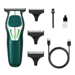 1/2/3 Elektrisk hårtrimmer för män Skäggtrimmer USB Laddning Green 10.5cm 1Set