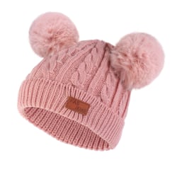 Scarf Baby Winter Warm Kit Barnprodukter Kallt väder Söt Color ball pink