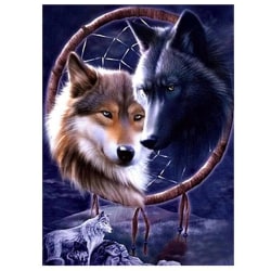 Animal Wolf Head Diamond painting Strass heminredning as the picture