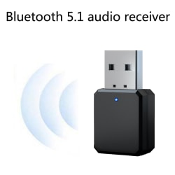 Bluetooth 5.1 ljudadapter USB 3,5 mm trådlös ljudmottagare as the picture