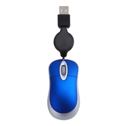 Mini Wired Mouse Indragbar USB kabel Dator Laptop Spelmöss blue