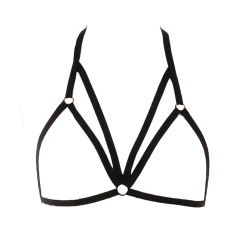 Underkläder Elastic Dating Bra kvalitet Cupless Strappy black free size