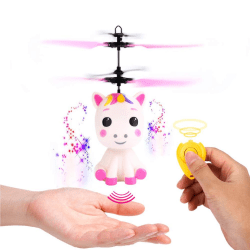 Flying Unicorn Toy med LED-ljus Handkontrollerad Unicorn No.4