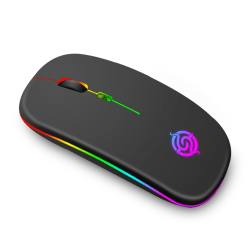 Dator 4 nycklar trådlös mus med USB 1600DPI Justerbar black