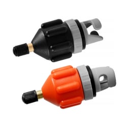 Paket med 2 satser för utbyte av luftventiler för uppblåsbar pumpadapter Black Orange