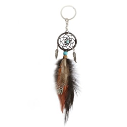 Dream Catcher Keychain Wind Chime Pendant Hanging Decor Key Ring as the picture