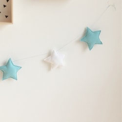 5PCS/Set Baby Room Decor Nursery Star Garlands Christmas Kids TYPE8 Green and white