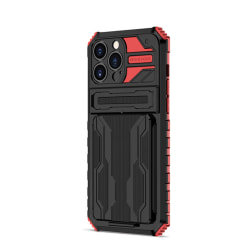 Phone case med korthållare Cover smartphone bakstycke Red Type 2