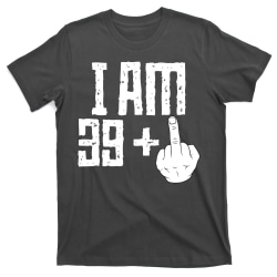 Rolig T-shirt för långfinger 40-årsdag M
