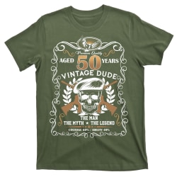 Vintage Dude Ålder 50 år Man Myth Legend 50-årsdag T-shirt S