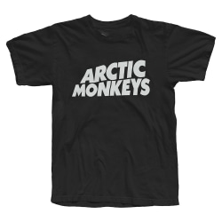 SVART T-SHIRT för Arctic Monkeys 'KLASSISK LOGO' L