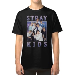 STRAY KIDS T-shirt i vintage retro bandstil 90-tal S
