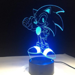 Sonic the Hedgehog 3D LED-bordslampa nattlampa