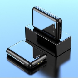 Bärbar Mini Mirror Screen Digital Disply Powerbank black 5K-5K