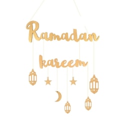 Eid Mubarak Ramadan Kareen Hängande alfabetshänge GULD gold