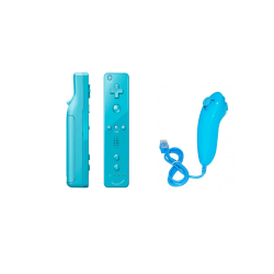 Wii Remote Plus + Nunchuck Motion Plus (Blå) Blå one size
